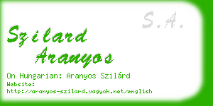 szilard aranyos business card
