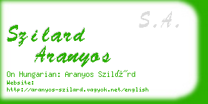 szilard aranyos business card